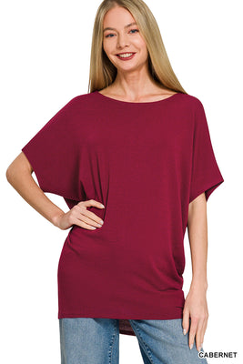 HW-2759Y Cabernet Boat Neck Top