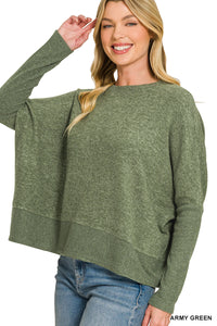 HT-2261A5 Brushed Melange Sweater