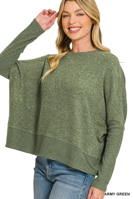 HT-2261A5 Brushed Melange Sweater