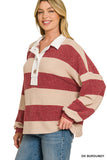 HT-2261A5 Striped Polo Sweater