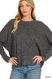 HT-2261A5 Black Brushed Sweater