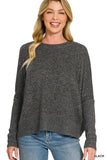 HT-2261A5 Black Brushed Sweater