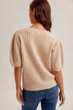 34539 SS Cable Knit Sweater