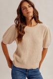 34539 SS Cable Knit Sweater