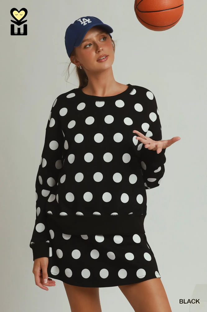 H1259-T Polka Dot Pullover
