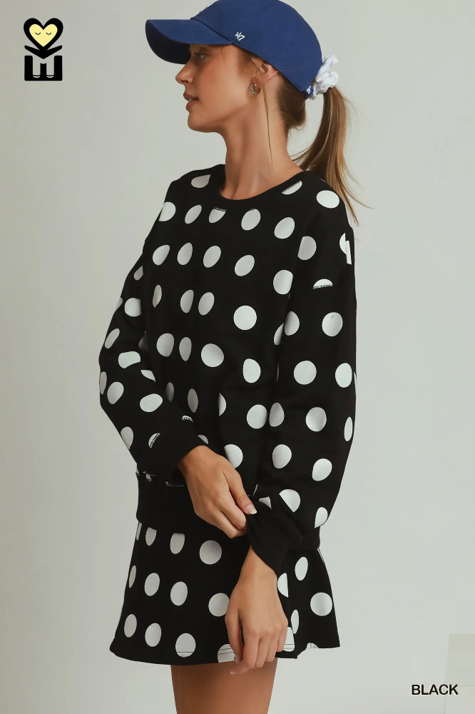 H1259-T Polka Dot Pullover