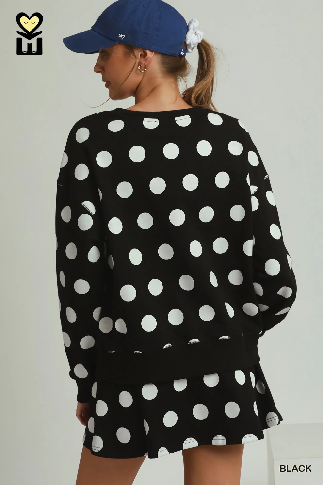 H1259-T Polka Dot Pullover
