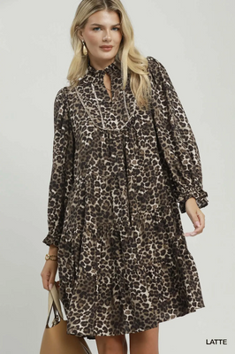 C6903 Leopard Print Dress