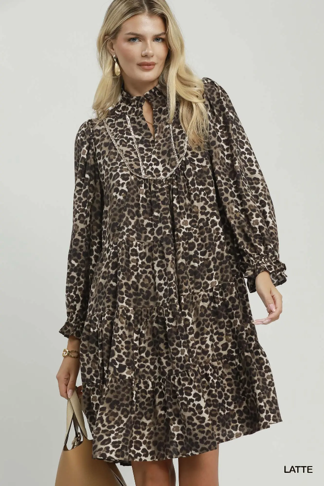C6903 Leopard Print Dress