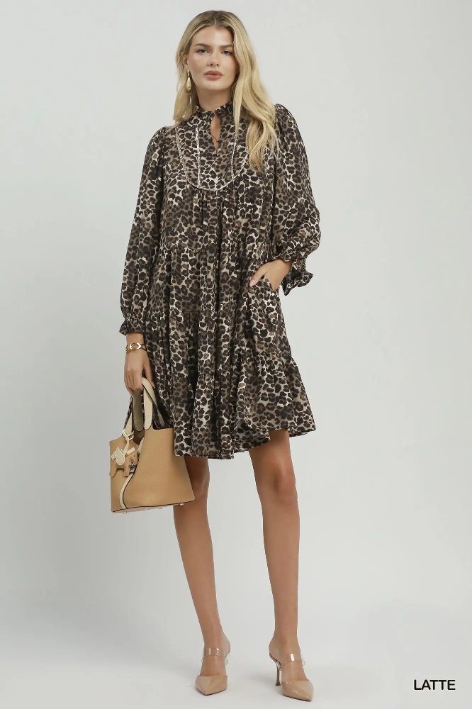 C6903 Leopard Print Dress