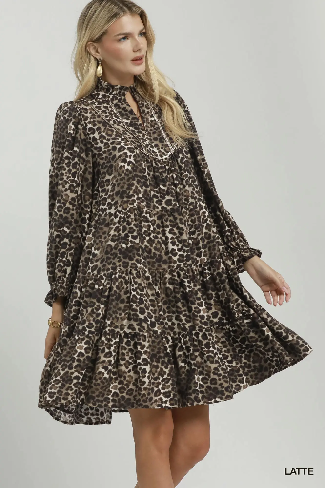 C6903 Leopard Print Dress