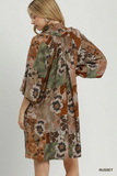C7073 Mixed Floral Dress