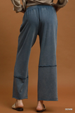N7121 Denim Mineral Wash Wide Leg Pant