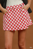 N7136 Gameday Checkered Skort