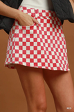N7136 Gameday Checkered Skort