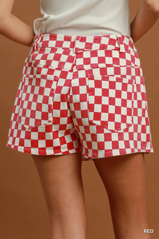 N7136 Gameday Checkered Skort