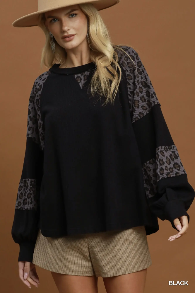 N7153 Leopard Mix Thermal Top