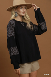N7153 Leopard Mix Thermal Top
