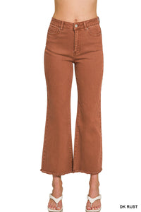 DMP-1874A Rust Acid Wash Bootcut Pants