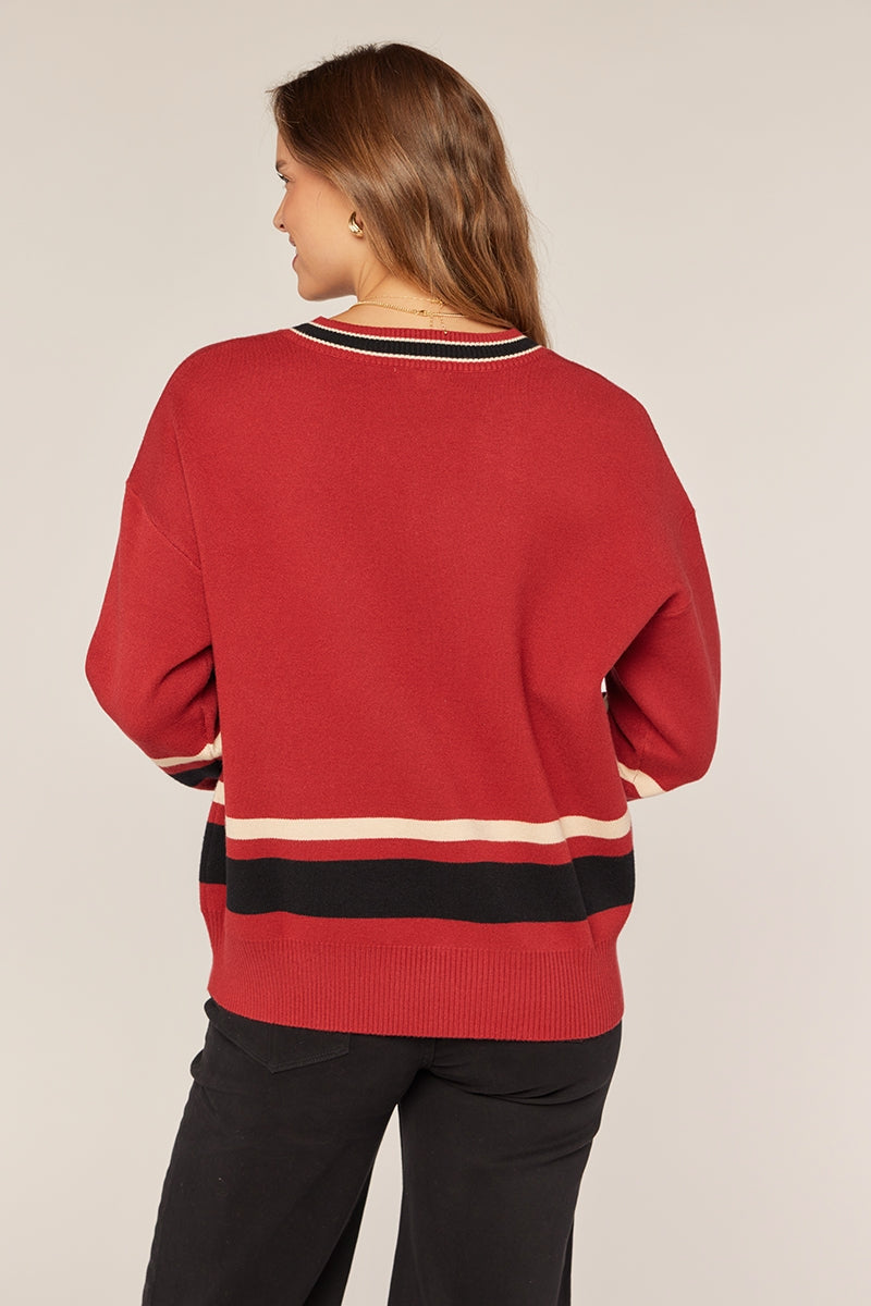 GW120K Oklahoma Varsity V-Neck Sweater