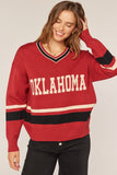 GW120K Oklahoma Varsity V-Neck Sweater