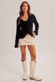 34628 Black Lace Cardigan
