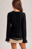 34628 Black Lace Cardigan