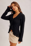 34628 Black Lace Cardigan