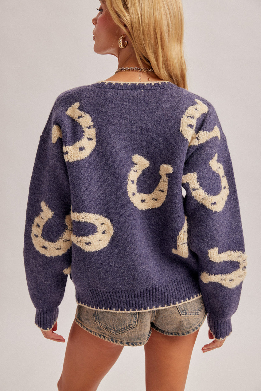 34684 Horse Shoe Sweater