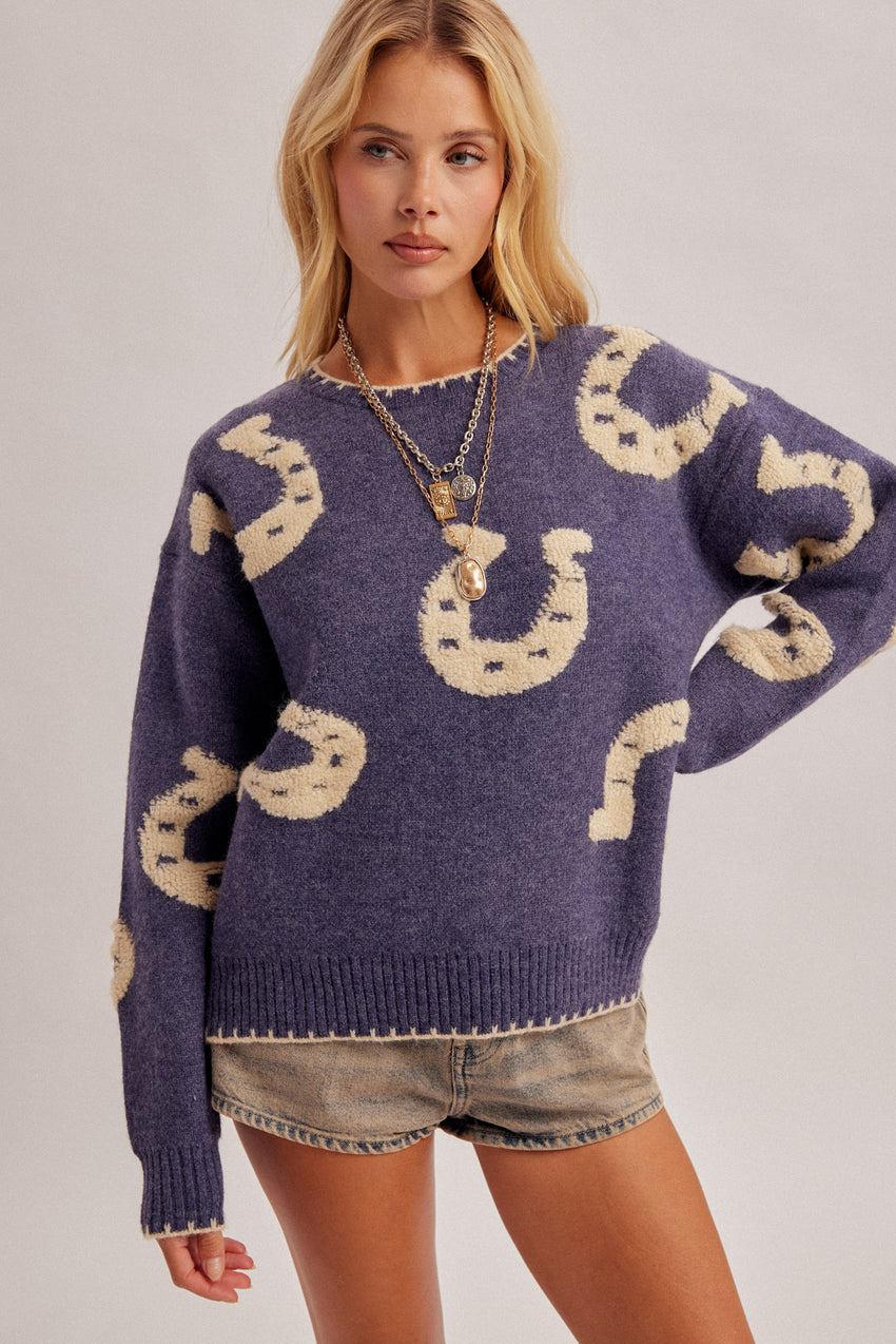 34684 Horse Shoe Sweater