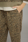 P34235 Olive Animal Print Pant