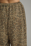 P34235 Olive Animal Print Pant
