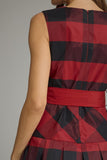 D33978 Red Gingham MIDI Dress