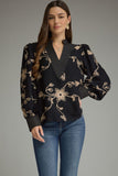 T33414 Floral Embroidered Top