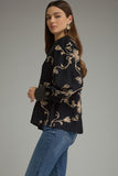 T33414 Floral Embroidered Top