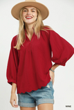 C6572 Scallop Hem Blouse