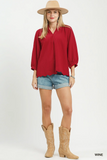 C6572 Scallop Hem Blouse