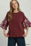 N7054 Eggplant Floral Print