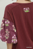 N7054 Eggplant Floral Print