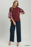 N7054 Eggplant Floral Print