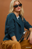 D1273 Teal Blue Cardigan