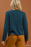 D1273 Teal Blue Cardigan