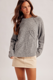 34478 Ribbon Patch Sweater