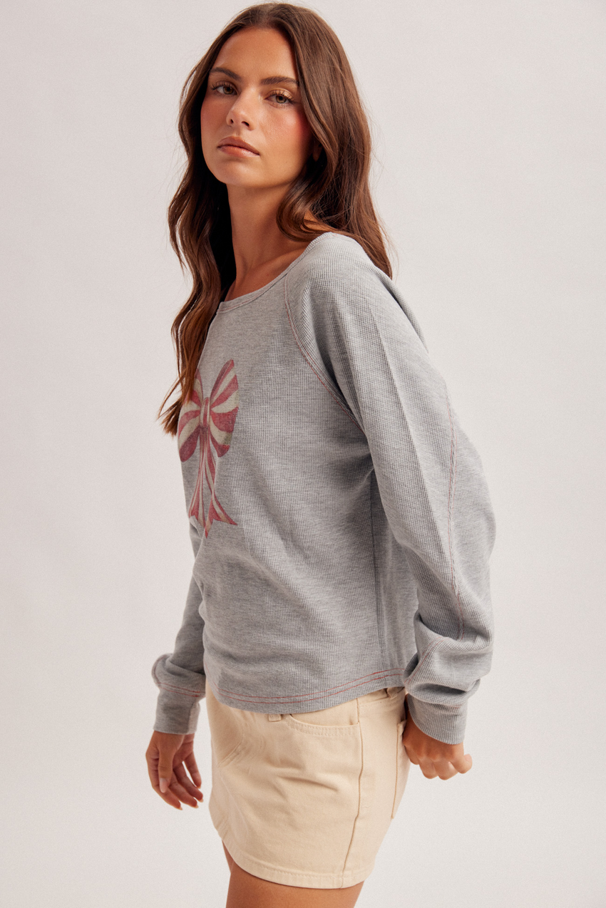 34678 Ribbon Printed Thermal Top
