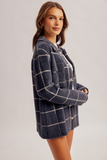 36928 Checkered Sweater Shacket
