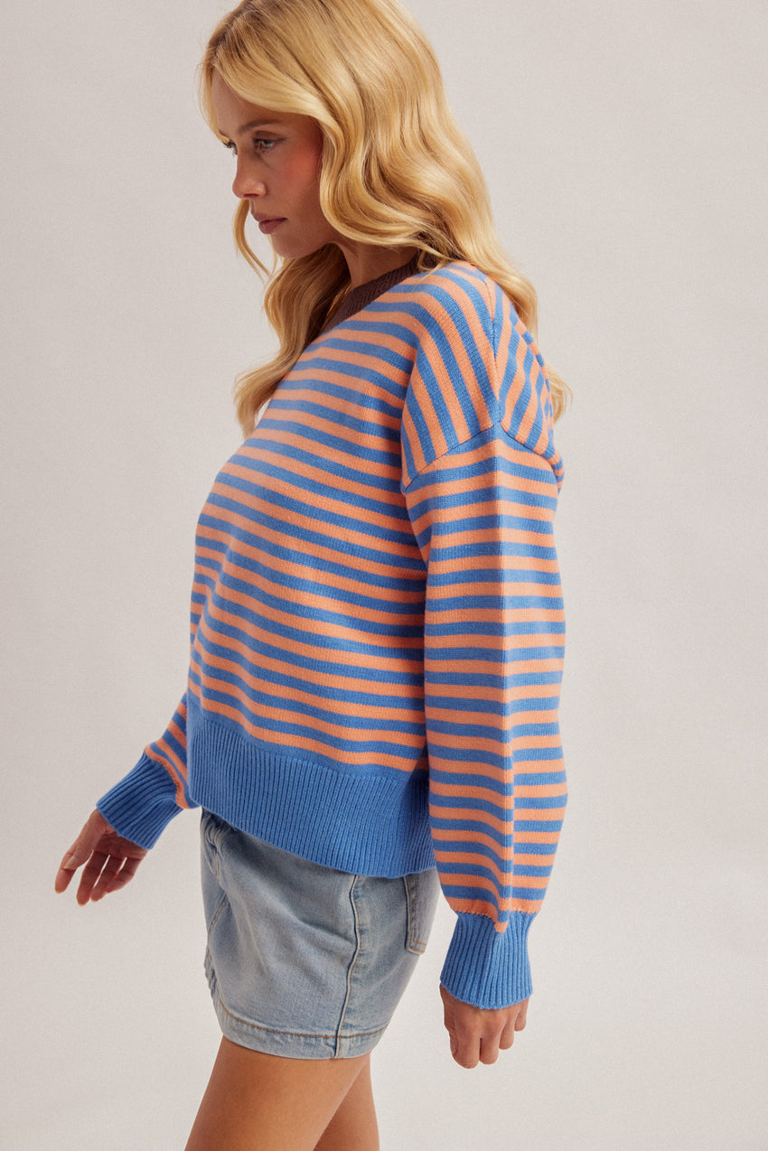 37986 Multi Color Stripe Pullover