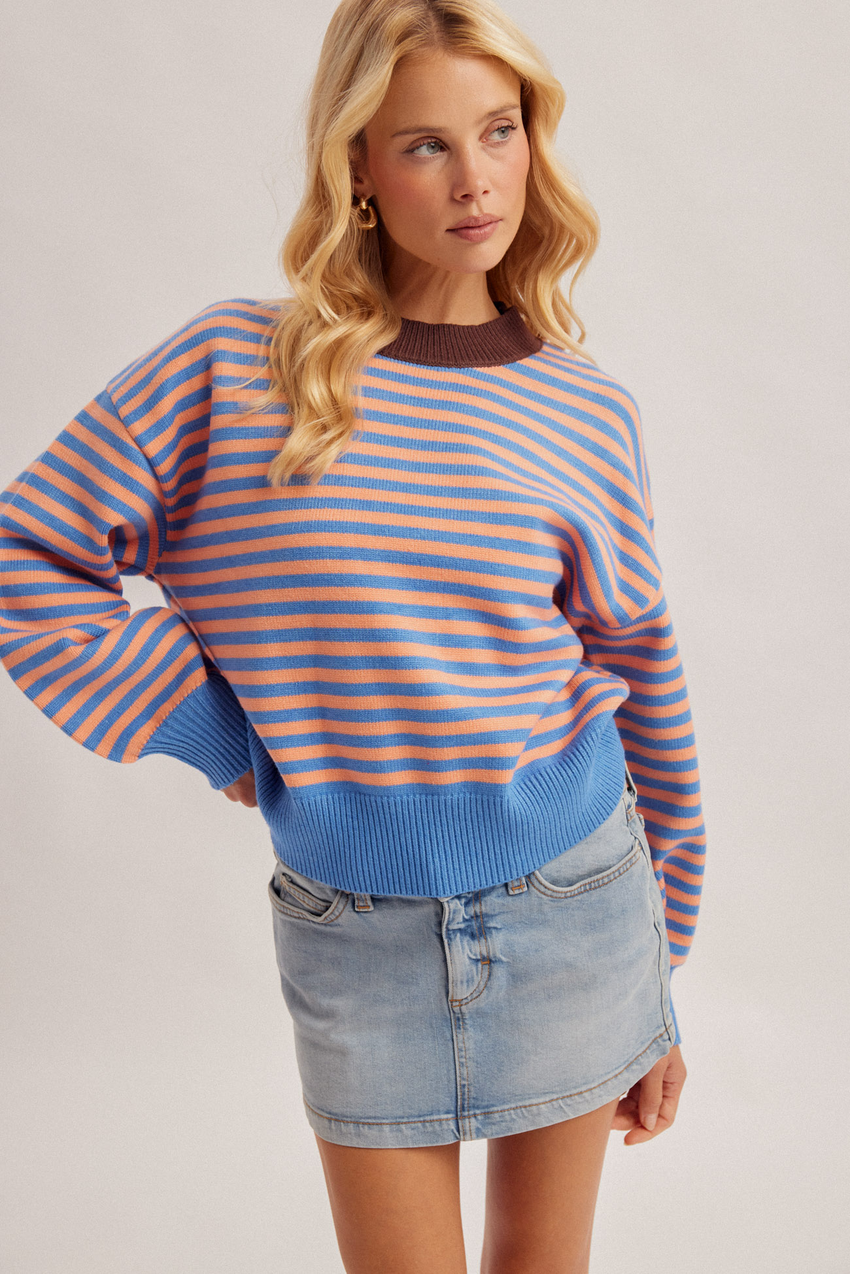 37986 Multi Color Stripe Pullover