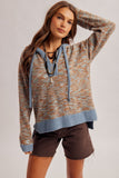 39505 Color Mix Sweater Hoodie
