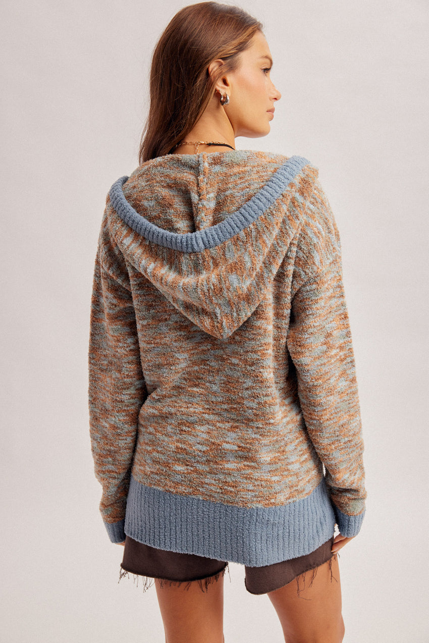 39505 Color Mix Sweater Hoodie