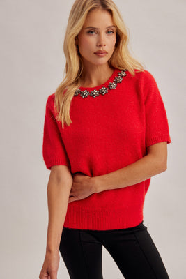 39606 Jewel Neck Sweater
